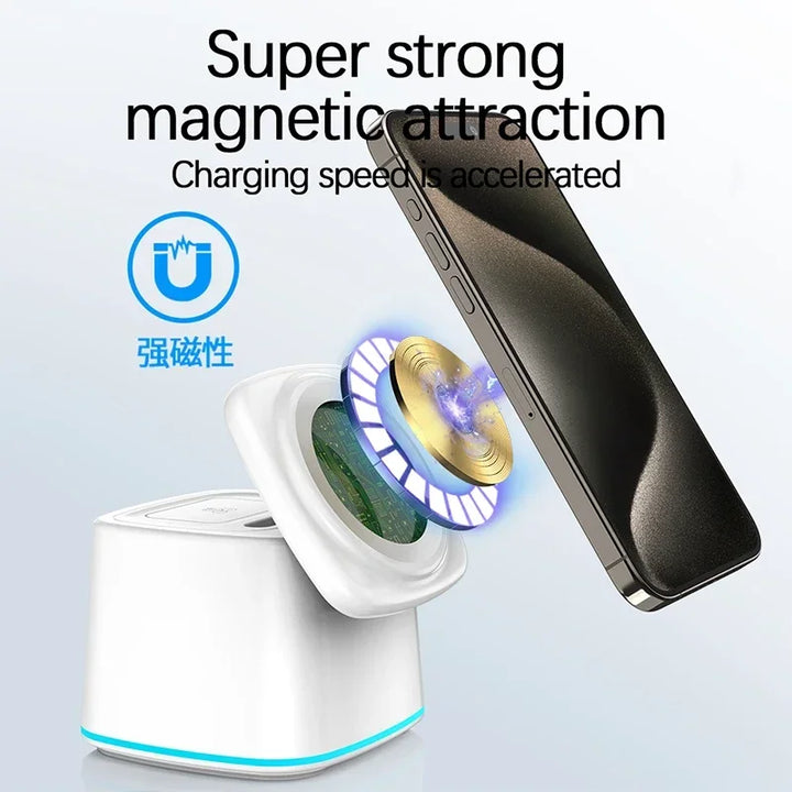 3-in-1 Magnetic Wireless Charger for Apple Devices - 15W Fast Chargetch 8 7 Airpods