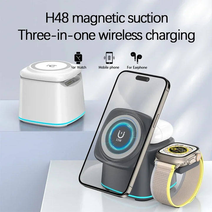 3-in-1 Magnetic Wireless Charger for Apple Devices - 15W Fast Chargetch 8 7 Airpods