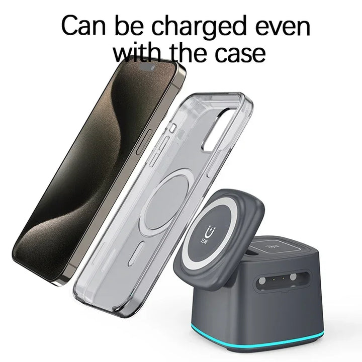 3-in-1 Magnetic Wireless Charger for Apple Devices - 15W Fast Chargetch 8 7 Airpods