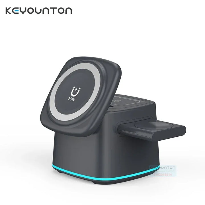 3-in-1 Magnetic Wireless Charger for Apple Devices - 15W Fast Chargetch 8 7 Airpods